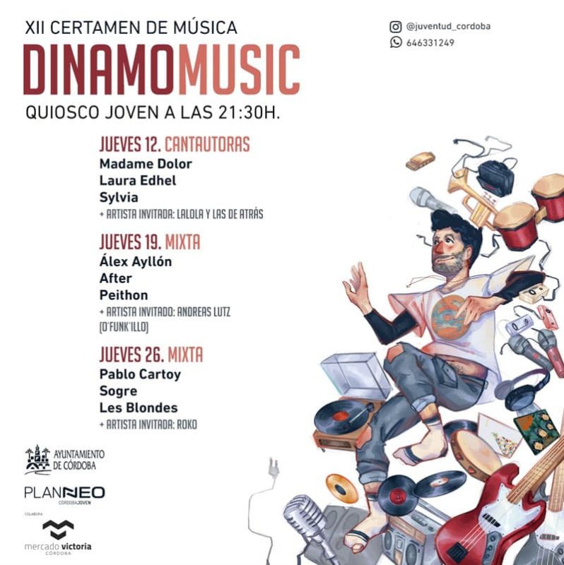 DINAMOMUSIC. XII CERTAMEN DE MUSICA. Quiosco Joven. Cordoba. Junio 2025