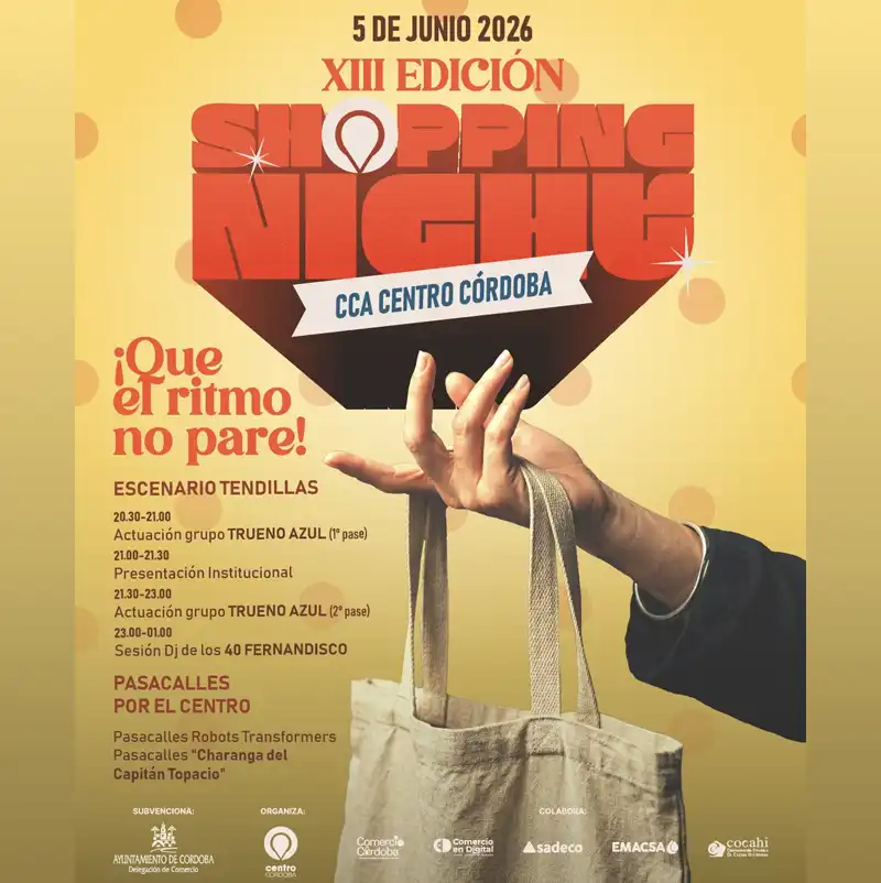 SHOPPING NIGHT CCA CENTRO CÓRDOBA. Viernes 5 Junio 2026