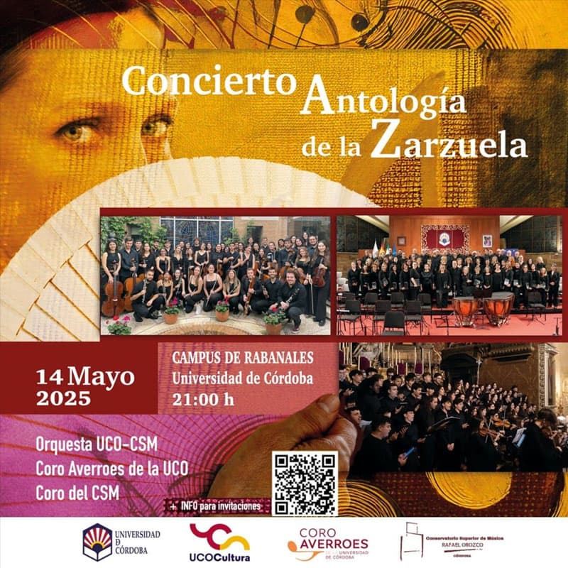 Concierto. ANTOLOGIA DE LA ZARZUELA. Campus de Rabanales UCO. Cordoba. 14 Mayo 2025