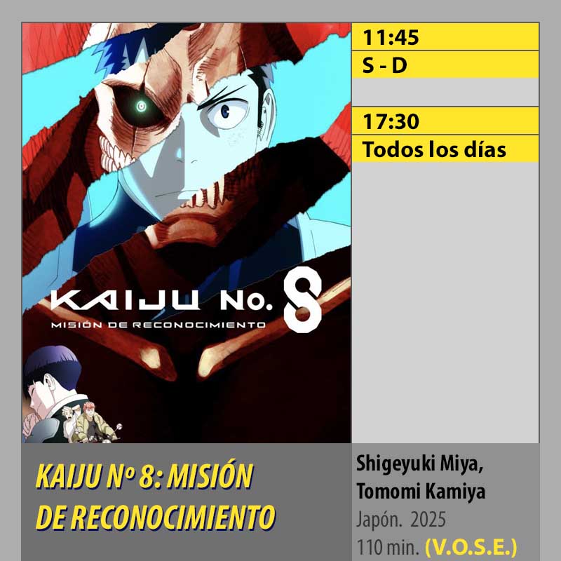 KAIJU Nº 8 VOSE MK2 CineSur Tablero Córdoba