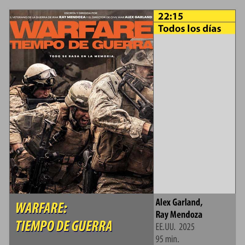 WARFARE- TIEMPO DE GUERRA MK2 CineSur Tablero Córdoba