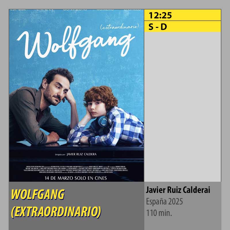 WOLFGANG (EXTRAORDINARIO). MK2 CineSur Tablero Córdoba
