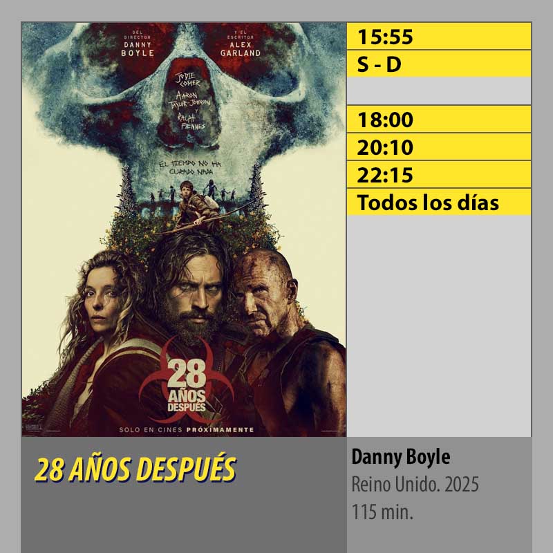 28 AÑOS DESPUÉS CINES AXION Córdoba