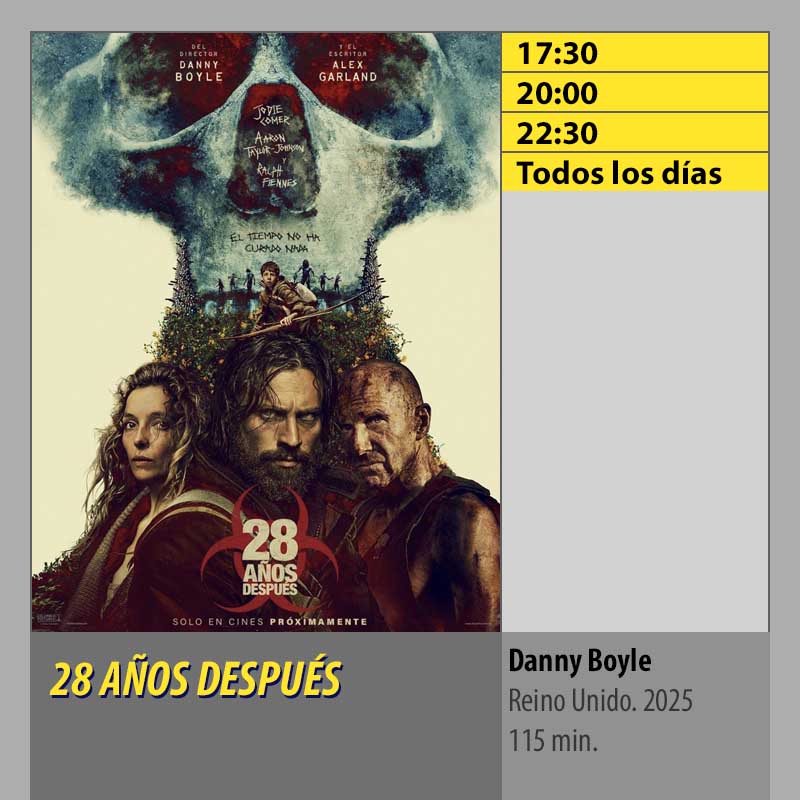 28 AÑOS DESPUÉS MK2 CineSur Tablero Córdoba