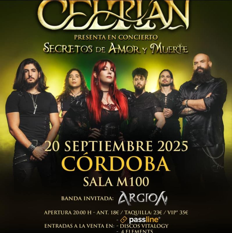 CELTIAN. Sala M100 Cordoba. Sabado 20 Septiembre 2025