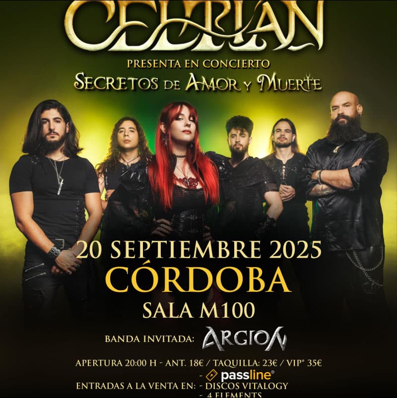 CELTIAN. Sala M100 Córdoba. Sábado 20 Septiembre 2025