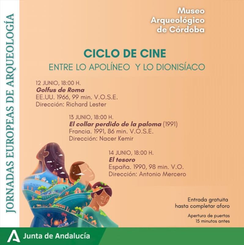 Ciclo de cine ENTRE LO APOLINEO Y LO DIONISIACO. Museo Arqueologico de Cordoba. Junio 2025