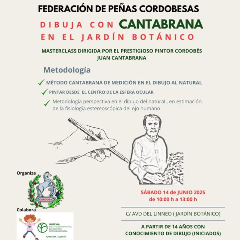DIBUJA CON CANTABRANA EN EL JARDIN BOTANICO. Cordoba. 14 Junio 2025