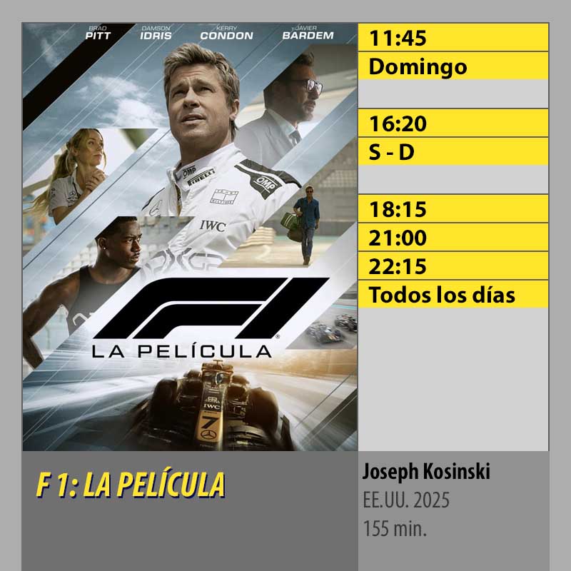 F 1- LA PELÍCULA CINES AXION Córdoba