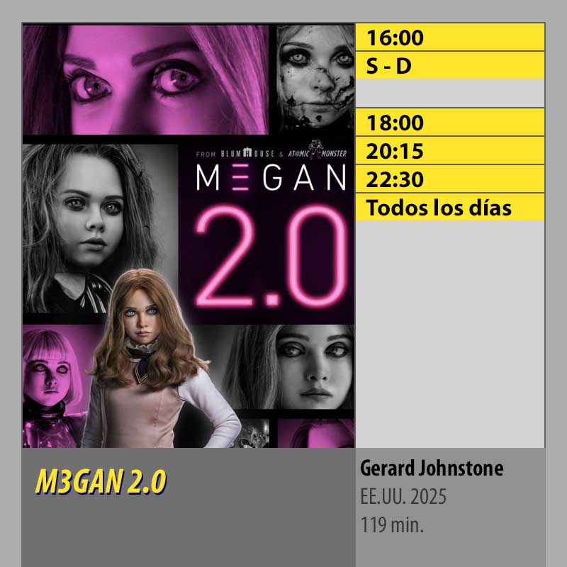 M3GAN 2.0 CINES AXION Córdoba