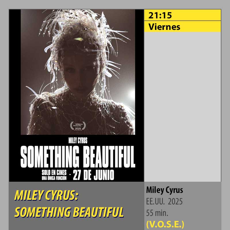 MILEY CYRUS- SOMETHING BEAUTIFUL MK2 CineSur Tablero Córdoba