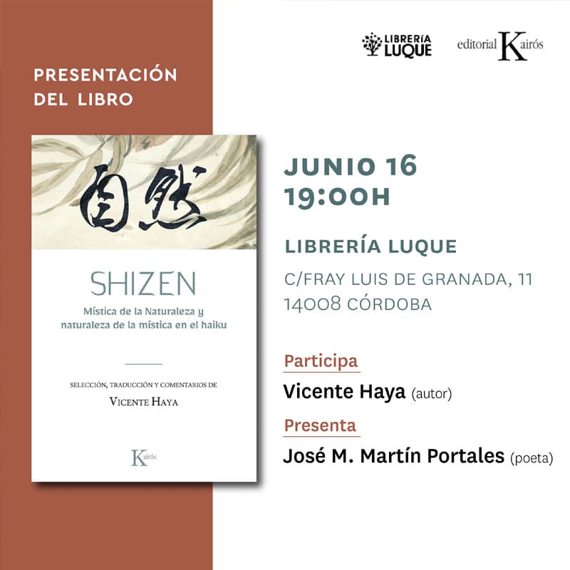 Presentacion del libro SHIZEN. Libreria Luque. Cordoba. Lunes 16 Junio 2025