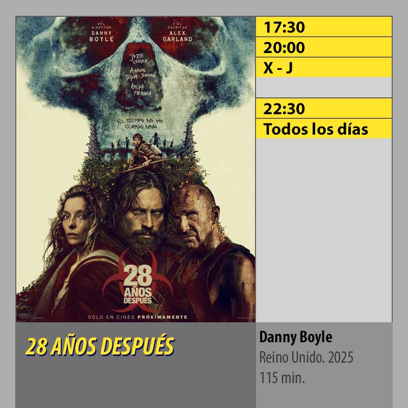 28 AÑOS DESPUÉS MK2 CineSur Tablero Córdoba