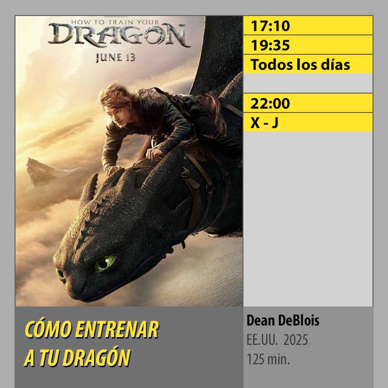 CÓMO ENTRENAR A TU DRAGÓN MK2 CineSur Tablero Córdoba
