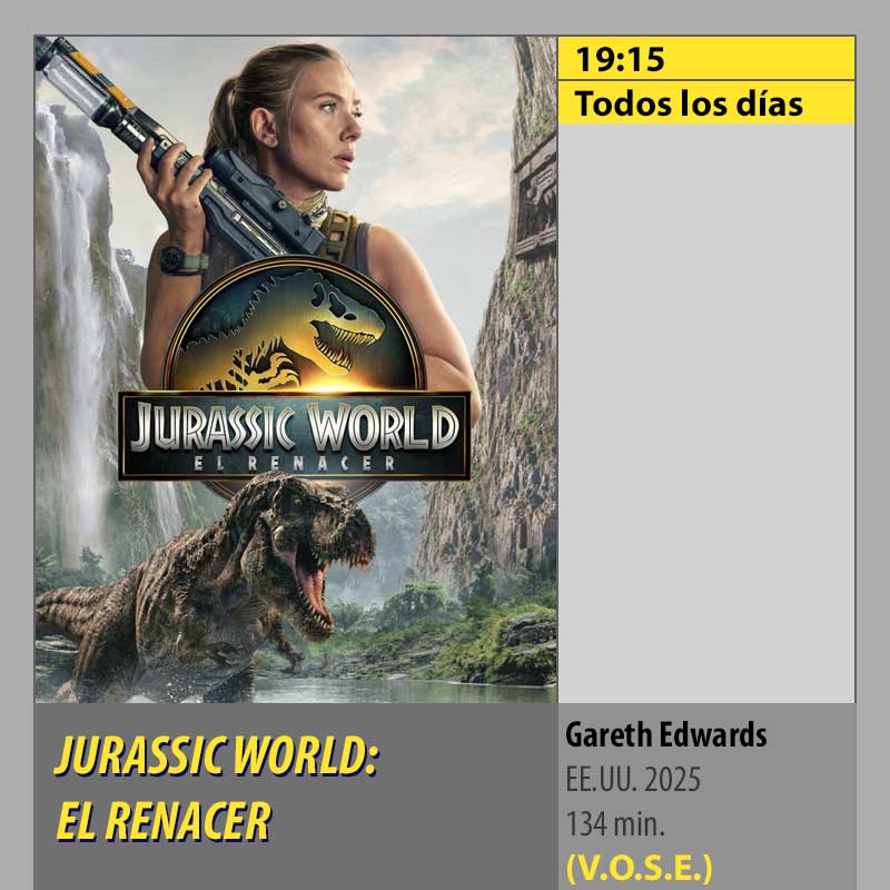 JURASSIC WORLD- EL RENACER vose MK2 CineSur Tablero Córdoba