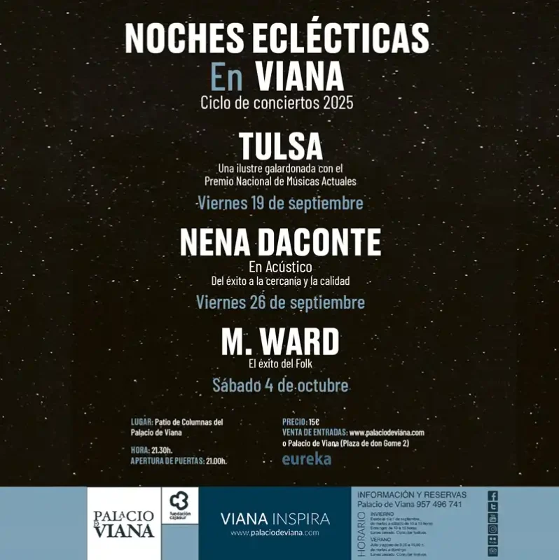 NOCHES ECLECTICAS. Palacio de Viana. Cordoba. Septiembre Octubre 2025