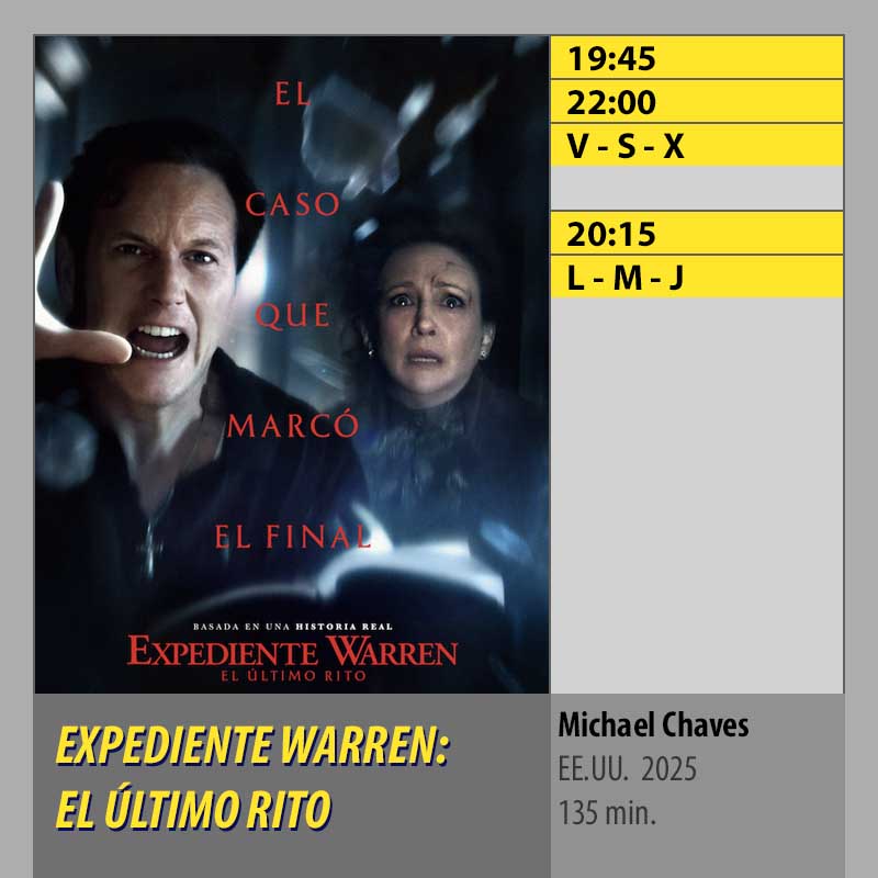 EXPEDIENTE WARREN- EL ÚLTIMO RITO Multicines Guadalquivir Córdoba