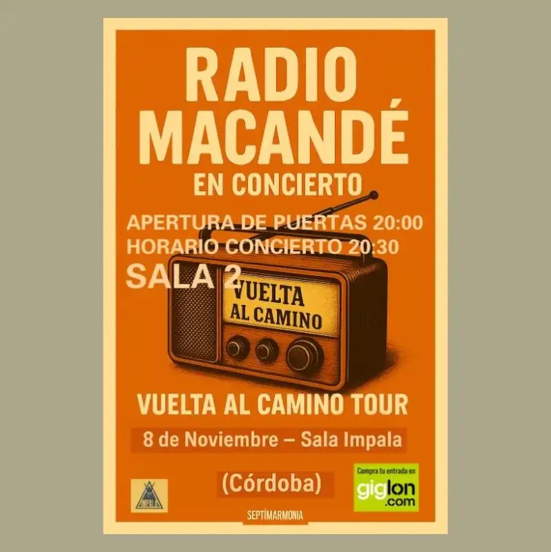 RADIO MACANDE. Sala Impala. Cordoba. Sabado 8 Noviembre 2025