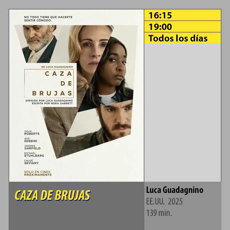 CAZA DE BRUJAS MK2 CineSur Tablero Córdoba