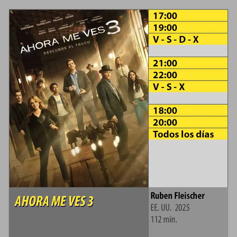 AHORA ME VES 3 Multicines Guadalquivir Córdoba AHORA ME VES 3 Multicines Guadalquivir Córdoba