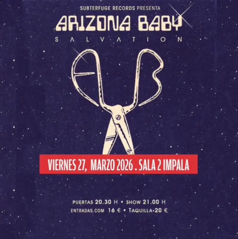 ARIZONA BABY. Sala Impala. Cordoba. Viernes 27 Marzo 2026