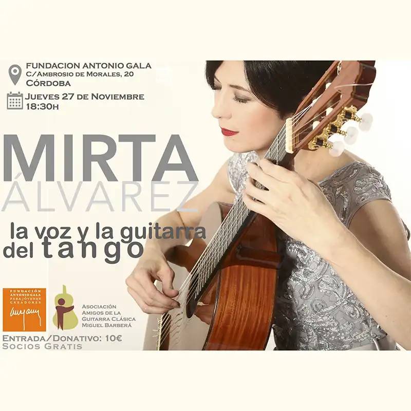 Concierto MIRTA ALVAREZ. Fundacion Antonio Gala. Cordoba. Jueves 27 Noviembre 2025