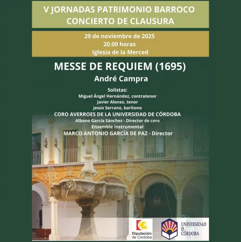 Concierto clausura JORNADAS PATRIMONIO BARROCO. Iglesia de la Merced. Cordoba. 29 Noviembre 2025