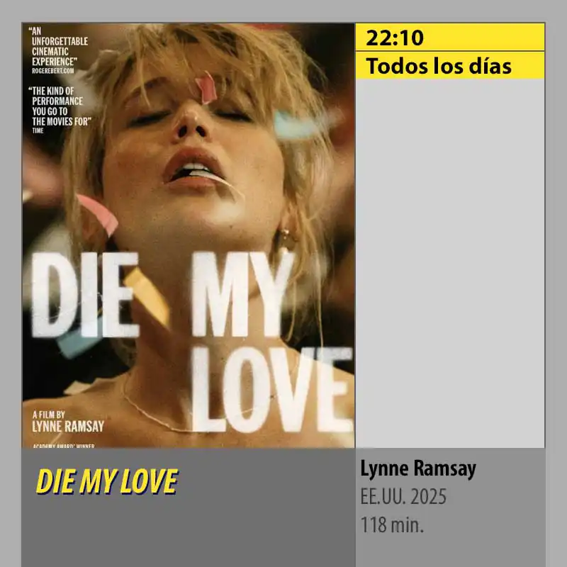 DIE MY LOVE CINES AXION Córdoba DIE MY LOVE CINES AXION Córdoba