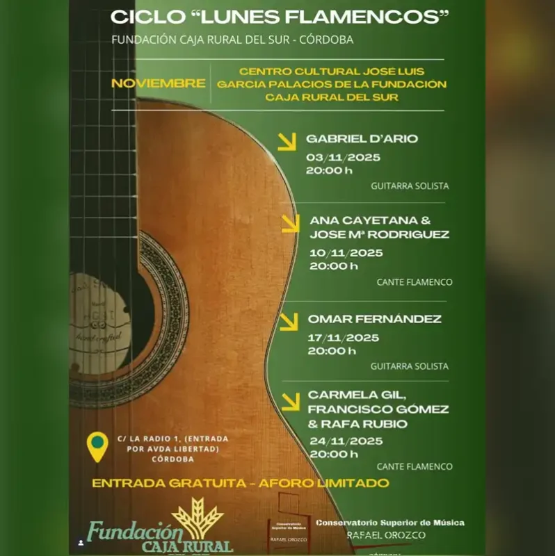 LUNES FLAMENCOS. Fundacion Caja Rural del Sur. Cordoba. Noviembre 2025