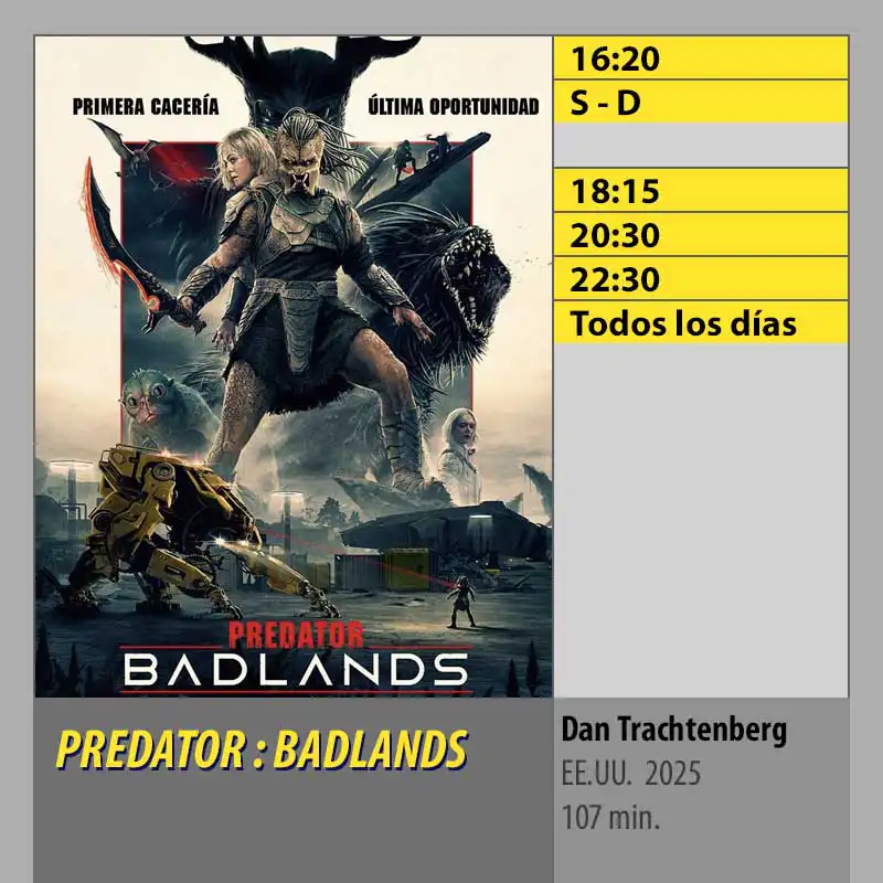 PREDATOR - BADLANDS CINES AXION Córdoba PREDATOR - BADLANDS CINES AXION Córdoba
