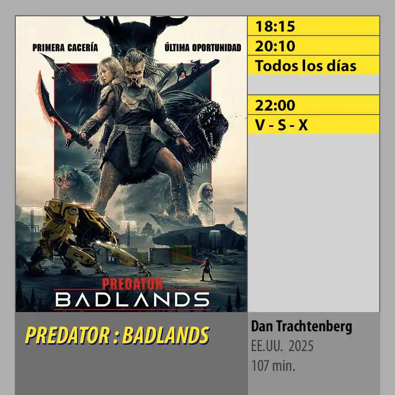 PREDATOR - BADLANDS Multicines Guadalquivir Córdoba PREDATOR - BADLANDS Multicines Guadalquivir Córdoba