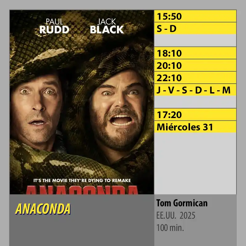ANACONDA. CINES AXION Córdoba