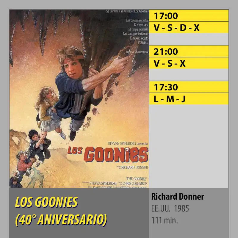 LOS GOONIES Multicines Guadalquivir Córdoba LOS GOONIES Multicines Guadalquivir Córdoba