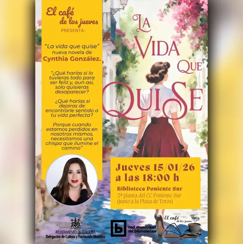 Presentacion LA VIDA QUE QUISE. Biblioteca Poniente Sur. Cordoba. Jueves 15 Enero 2026