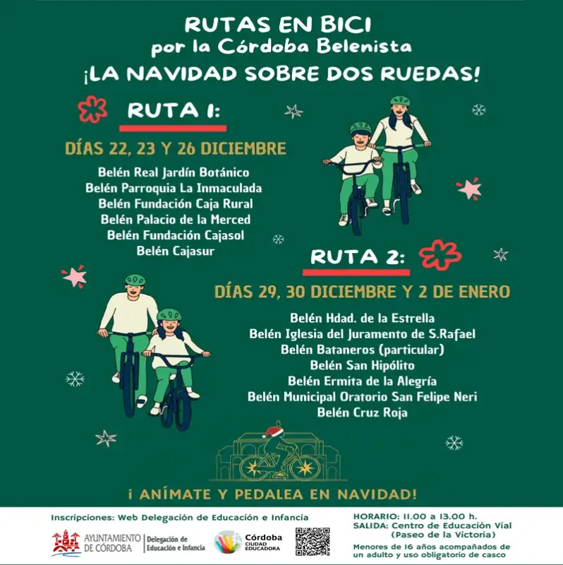 RUTAS EN BICI POR LA CORDOBA BELENISTA. Navidad sobre dos ruedas. Diciembre 2025 Enero 2026