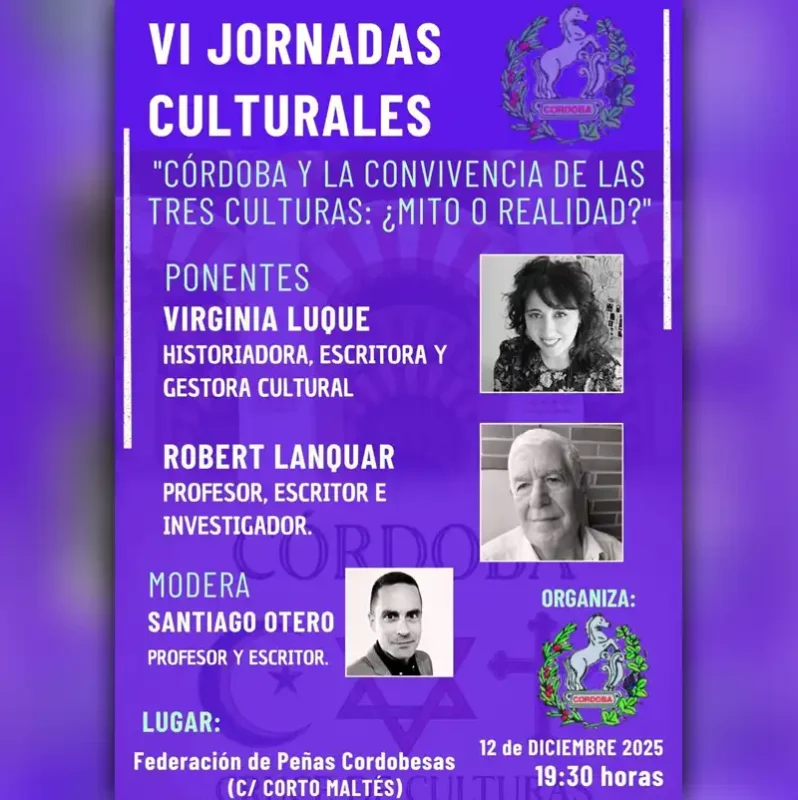 VI JORNADAS CULTURALES. Federacion de Penas Cordobesas. Viernes 12 Diciembre 2025