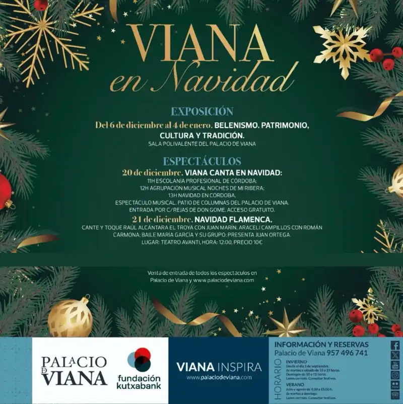 VIANA EN NAVIDAD 2025. Palacio de Viana. Córdoba VIANA EN NAVIDAD 2025. Palacio de Viana. Córdoba