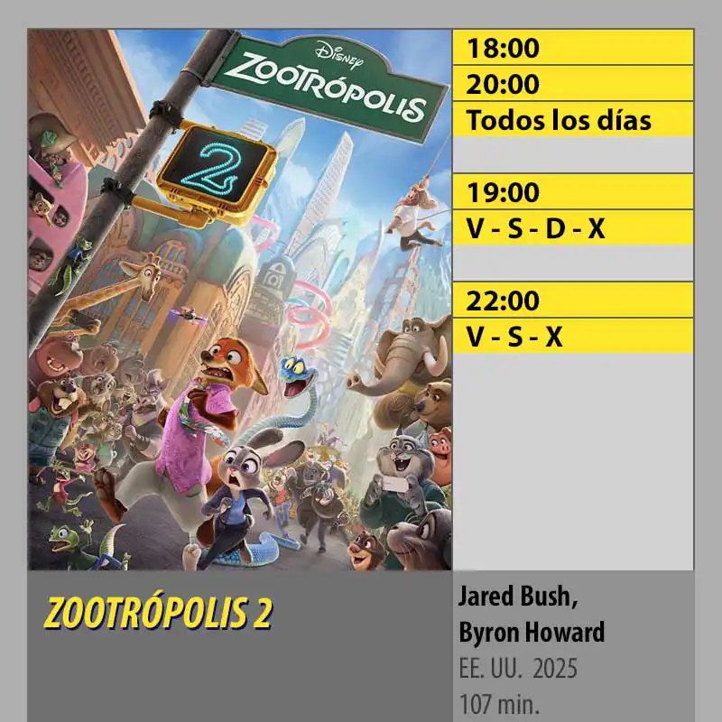 ZOOTRÓPOLIS 2 Multicines Guadalquivir Córdoba ZOOTRÓPOLIS 2 Multicines Guadalquivir Córdoba