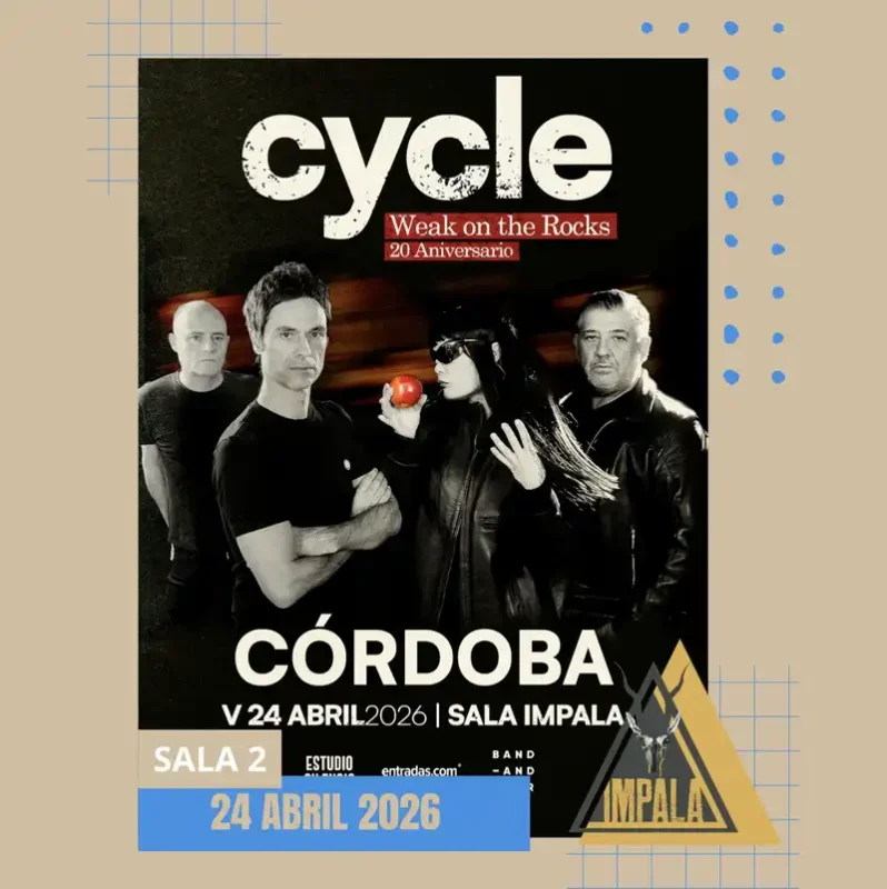 DAVID MUNTANÉ. Sala Impala. Córdoba. Viernes 30 Enero 2026 17 CYCLE. Salla Impala. Cordoba. Viernes 24 Abril 2026