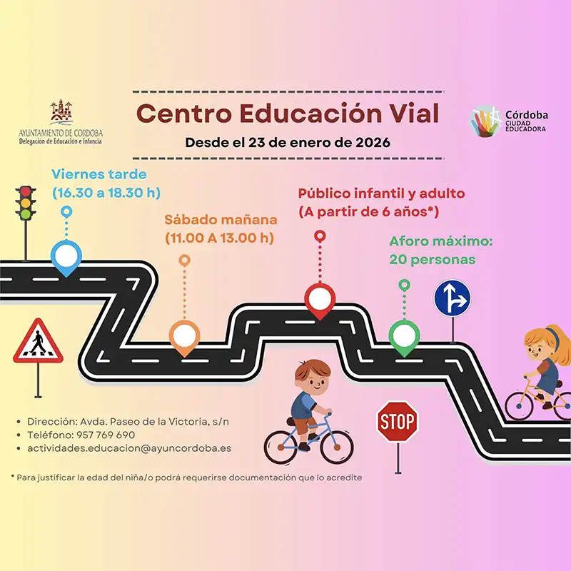 Centro de Educacion Vial. Ayuntamiento de Cordoba. Horarios 2026