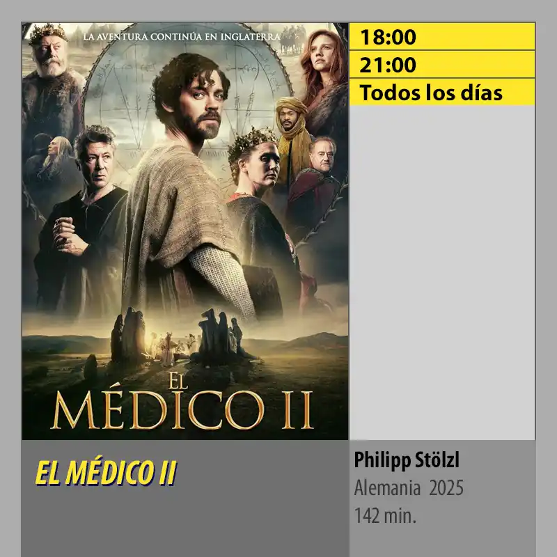 EL MÉDICO II MK2 CineSur Tablero Córdoba BOB ESPONJA. UNA AVENTURA PIRATA. MK2 CineSur Tablero Córdoba