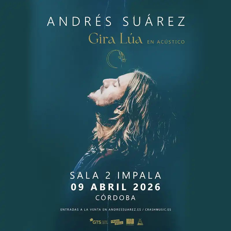 ANDRÉS SUÁREZ. Sala Impala. Córdoba. Jueves 9 Abril 2026 ANDRÉS SUÁREZ. Sala Impala. Córdoba. Jueves 9 Abril 2026