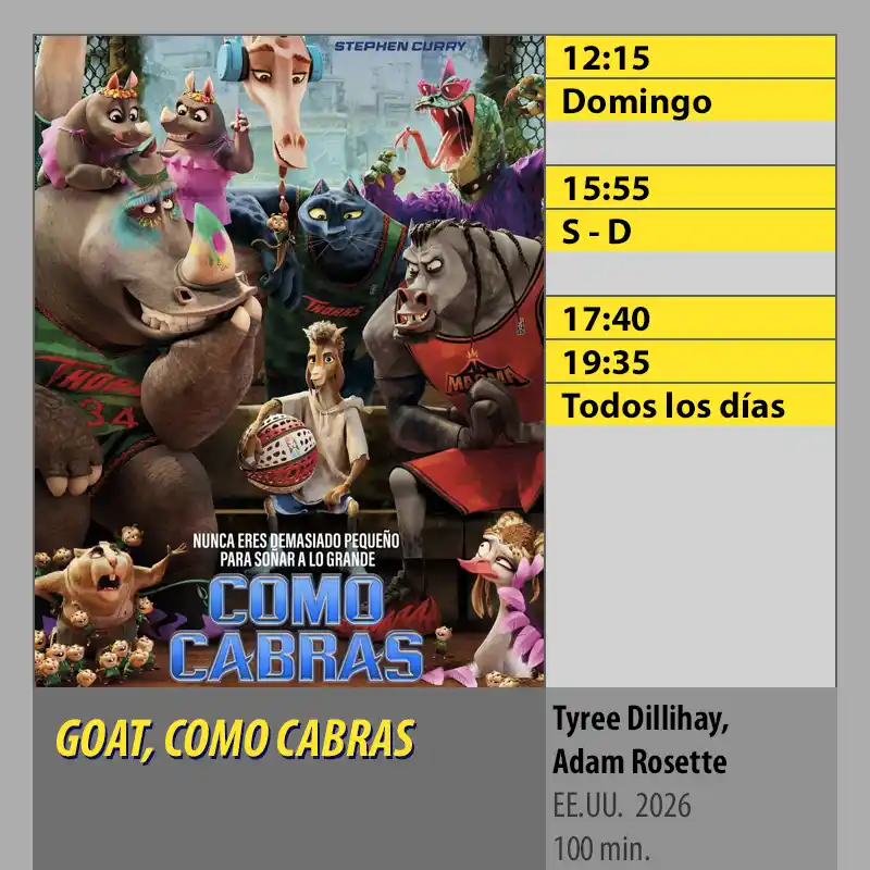 COMO CABRAS CINES AXION Córdoba