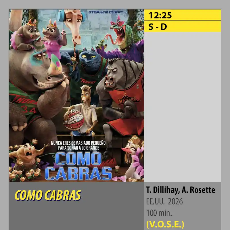 COMO CABRAS VOSE MK2 CineSur Tablero Córdoba