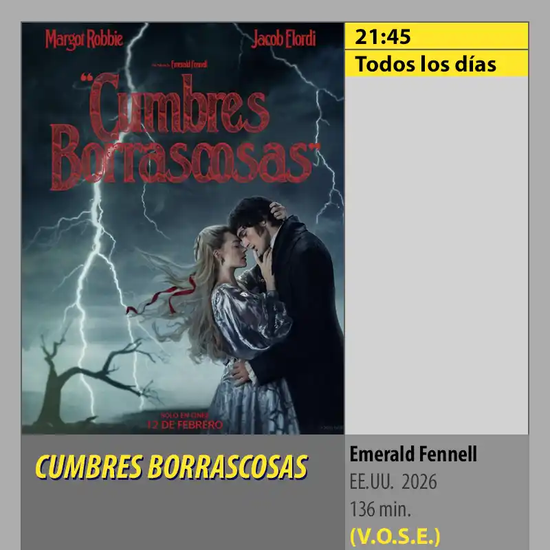 CUMBRES BORRASCOSAS VOSE MK2 CineSur Tablero Córdoba