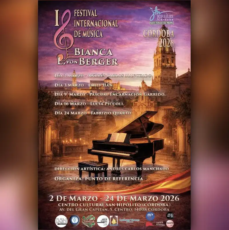 I FESTIVAL INTERNACIONAL DE MÚSICA 'BIANCA L. VON BERGER'. Centro Cultural San Hipólito. Córdoba. Marzo 2026