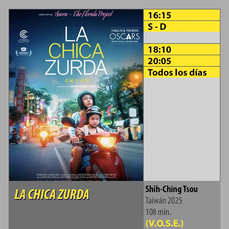 LA CHICA ZURDA CINES AXION Córdoba LA CHICA ZURDA CINES AXION Córdoba