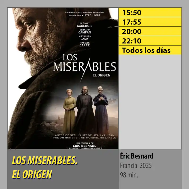 LOS MISERABLES. EL ORIGEN MK2 CineSur Tablero Córdoba
