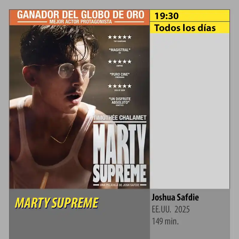 MARTY SUPREME CINES AXION Córdoba MARTY SUPREME CINES AXION Córdoba