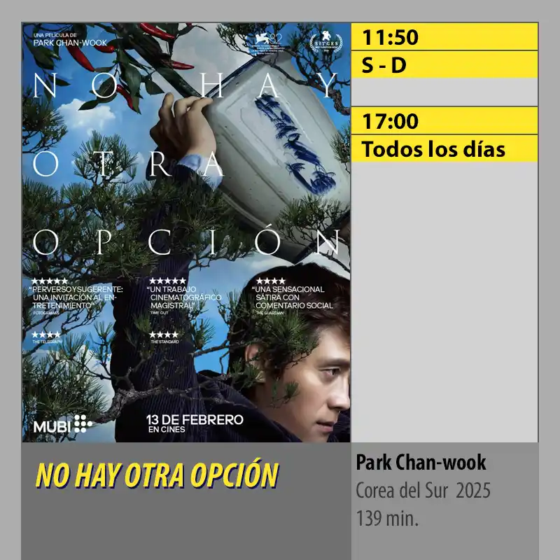 NO HAY OTRA OPCIÓN MK2 CineSur Tablero Córdoba